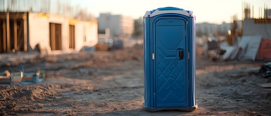 Clean portable restroom at an outdoor site
